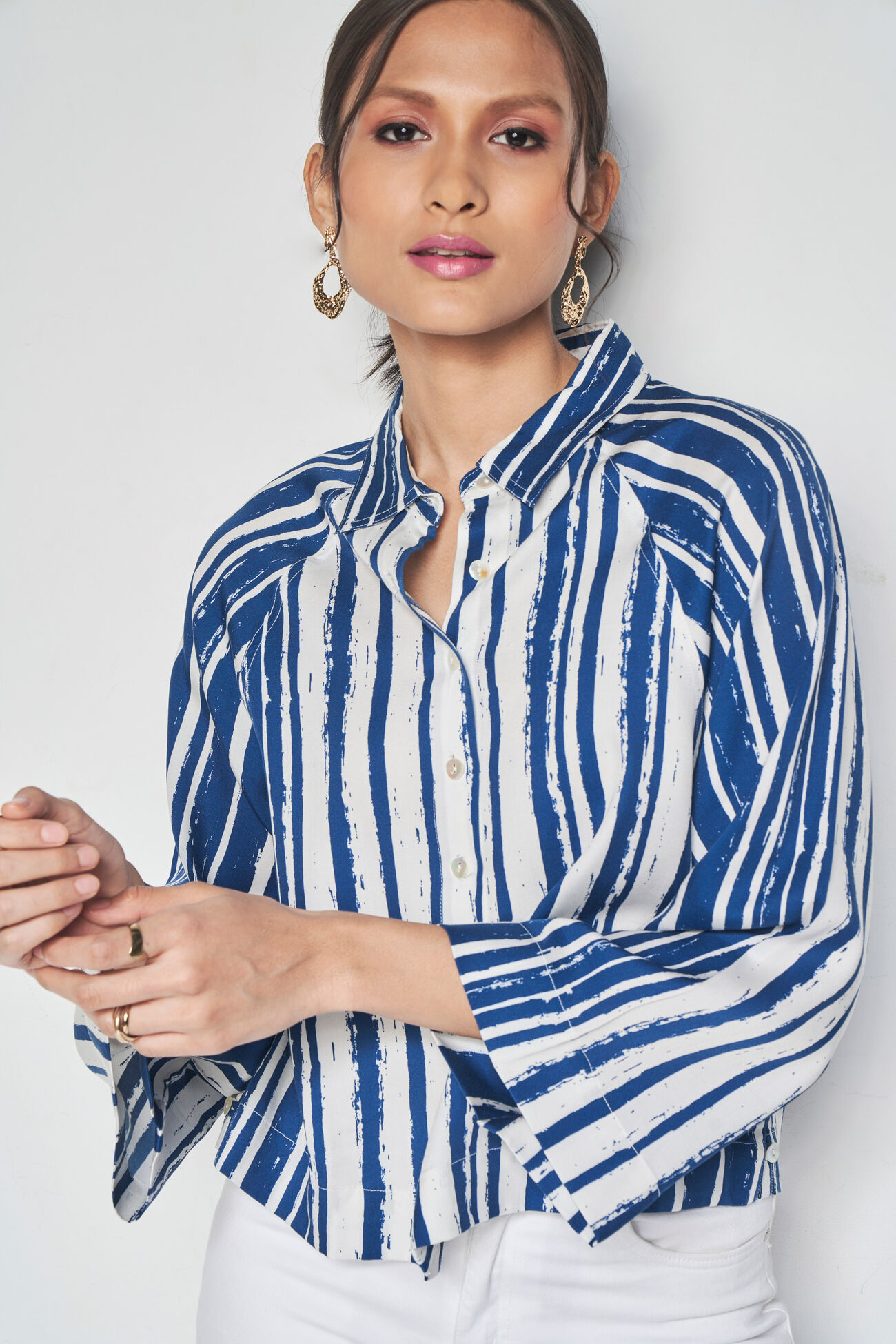 Stripe Party Top, Blue, image 3